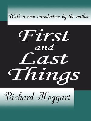 cover image of First and Last Things
